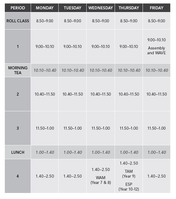 albany school bus timetable wa